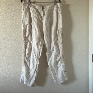 HEIHEI 100% Linen pants Beach Coastal Bohemian Festival Casual Vaca Women’s 31